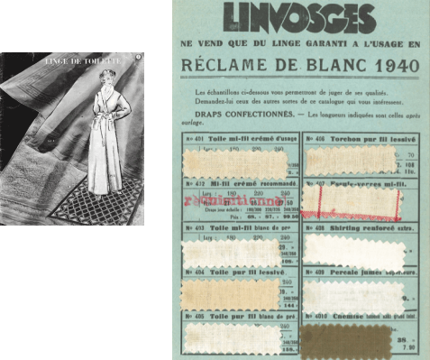 1940 : Linvosges participe à la réclame du blanc
